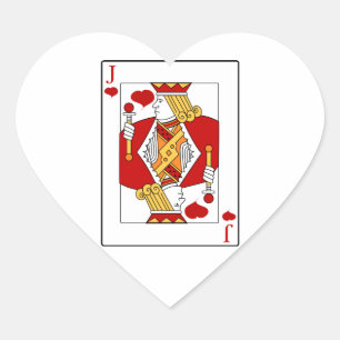 Jack of Hearts Kaart spelen Hart Sticker
