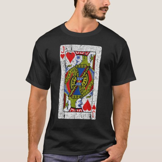 Jack Of Hearts Playing Card Shirt Halloween Costum (Voorkant)
