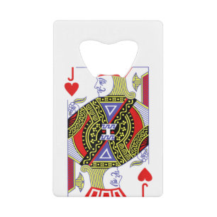 Jack of Hearts Royal Flush Costume Halloween Playi Creditkaart Flessenopener
