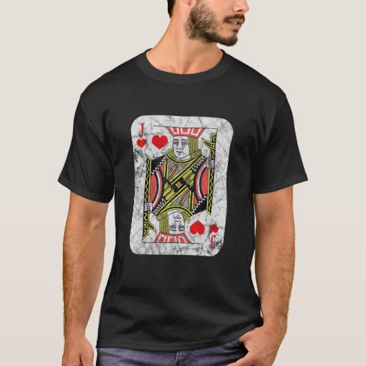 Jack of Hearts-speelkaart Deck Poker Lover T-shirt (Voorkant)