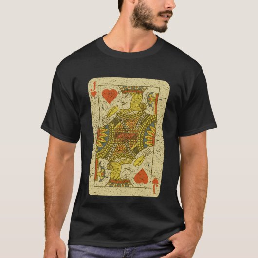 Jack of Hearts-speelkaart T-shirt (Voorkant)