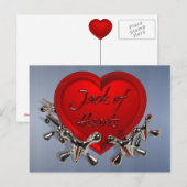 Jack of Hearts Valentijn Feestdagenkaart (Voorkant / Achterkant)