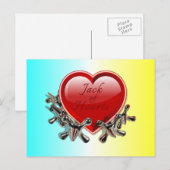 Jack of Hearts Valentijn Feestdagenkaart (Voorkant / Achterkant)