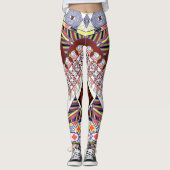 Jack of Spades King Queen-spelkaarten Abstract Leggings (Voorkant)