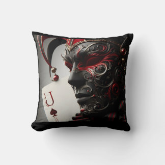 Jack of Spades Mask Sierkussen | Harlequin Art