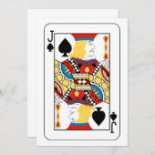 Jack of Spades-uitnodigingen Kaart (Voorkant / Achterkant)