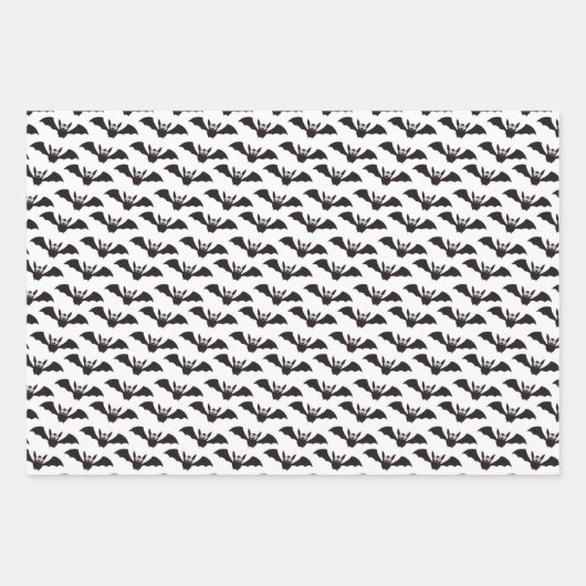 Jack O'Lantern Bats Halloween Party Paarse Inpakpapier Vel (Voorkant 3)