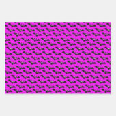 Jack O'Lantern Bats Halloween Party Paarse Inpakpapier Vel (Voorkant 2)