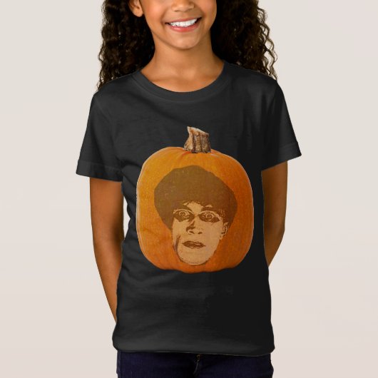 Jack O'Lantern Caligari gezicht Halloween meisjes T-shirt (Voorkant)