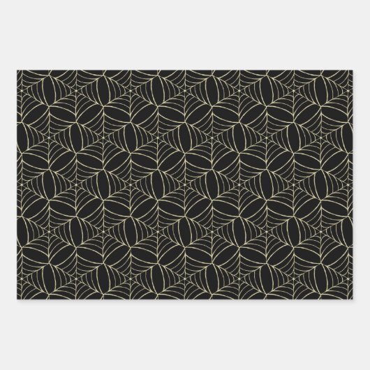 Jack o'lantern & Cobweb Pattern Pumpkin Halloween Inpakpapier Vel (Voorkant 2)