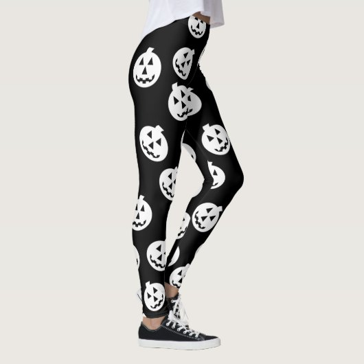Jack O'Lantern Confetti Leggings White/Black (Rechts)
