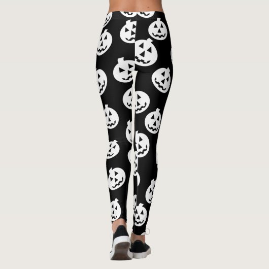 Jack O'Lantern Confetti Leggings White/Black (Achterkant)