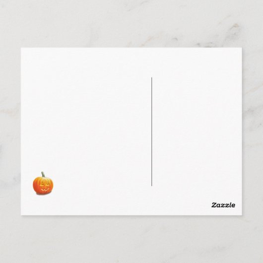 Jack O'Lantern Custom Halloween Briefkaart (Achterkant)
