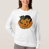 Jack O'Lantern en Black Cat Shirt (Voorkant)