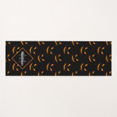 Jack O'Lantern face Halloween Patroon Monogram Yogamat (Voorkant (horizontaal))