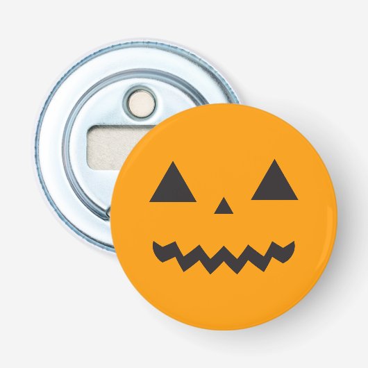 Jack O'Lantern flesopener magneet Button Flesopener (Voorkant)