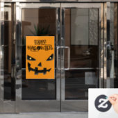 Jack O'Lantern Gezicht Halloween Raamsticker (Kantoordeur)