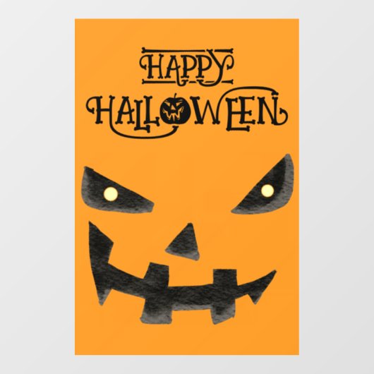 Jack O'Lantern Gezicht Halloween Raamsticker (Vel)