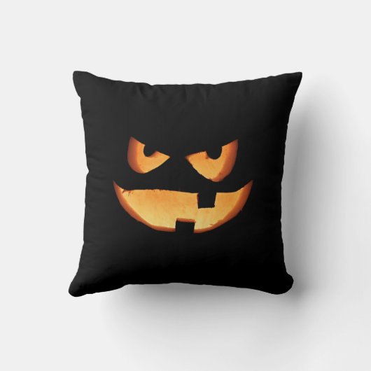 Jack O'Lantern Gezicht Halloween Sierkussen (Achterkant)