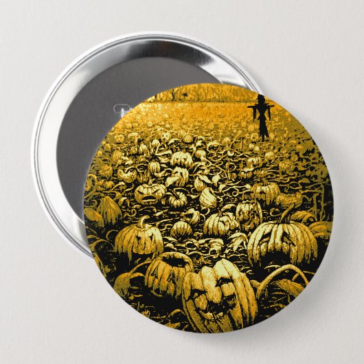 Jack O'Lantern Graveyard Ronde Button 4,0 Cm (Voorkant /achterkant)