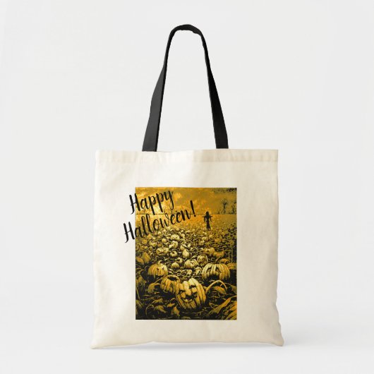 Jack O'Lantern Graveyard Tote Bag (Voorkant)