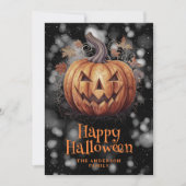 Jack O'Lantern Griezelen Gelukkig Halloween Kaart (Voorkant)