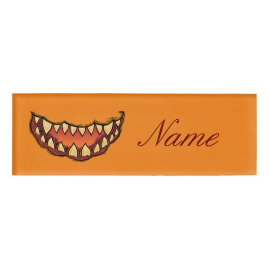Jack o'lantern Grimace Gap Tooth Thunder_Cove Naambadge (Voorkant)
