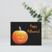 Jack O'Lantern Halloween Briefkaart (Staand voorkant)