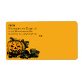 Jack O'Lantern Halloween Label (Voorkant)