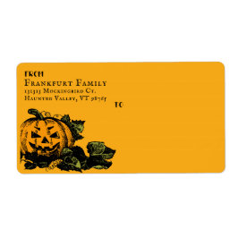 Jack O'Lantern Halloween Label