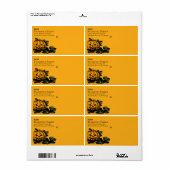 Jack O'Lantern Halloween Label (Full Sheet)