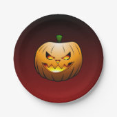 Jack o'lantern Halloween Papieren Bordje (Voorkant)