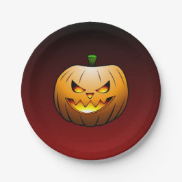 Jack o'lantern Halloween Papieren Bordje