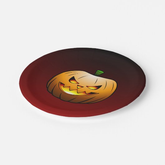 Jack o'lantern Halloween Papieren Bordje (Gekanteld)
