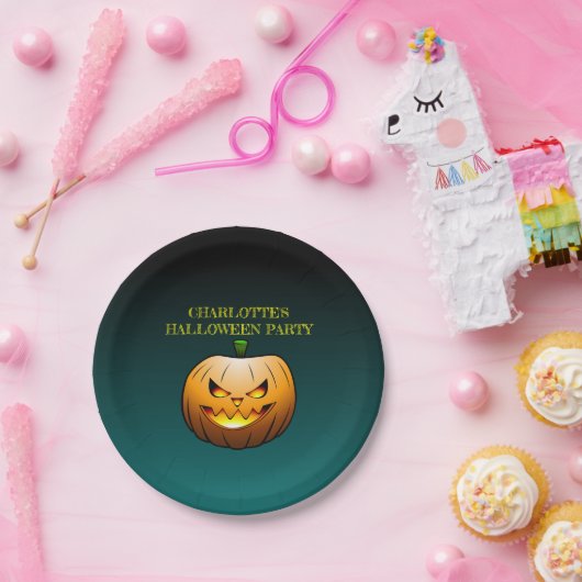 Jack o'lantern Halloween Papieren Bordje (Feest)