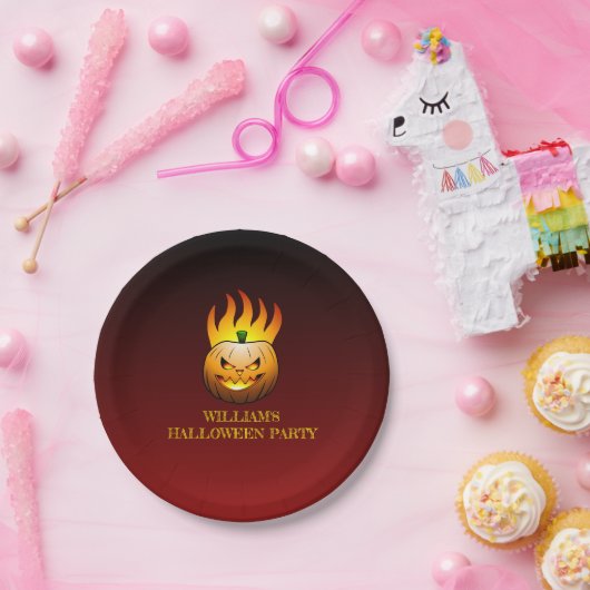Jack o'lantern Halloween Papieren Bordje (Feest)