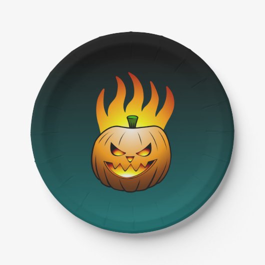 Jack o'lantern Halloween Papieren Bordje (Voorkant)