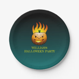 Jack o'lantern Halloween Papieren Bordje