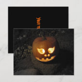 Jack O'Lantern Halloween Party Invitation Kaart (Voorkant / Achterkant)