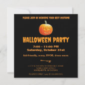 Jack O'Lantern Halloween Party Kaart (Voorkant)