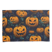 Jack O'Lantern Halloween Pumpkin Donker patroon Kussensloop (Voorkant-Rechts)