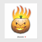 Jack O'lantern Halloween Pumpkin Sticker (Vel)