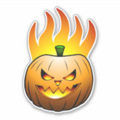 Jack O'lantern Halloween Pumpkin Sticker (Voorkant)
