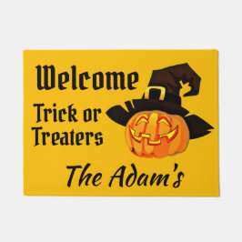 Jack O'Lantern Halloween Welcome Trick of Treers Deurmat