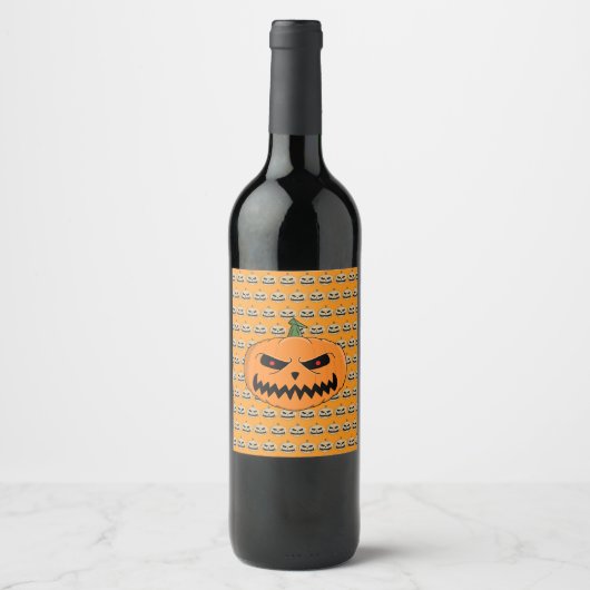 Jack O'Lantern - Halloween Wijn Etiket (Voorkant)