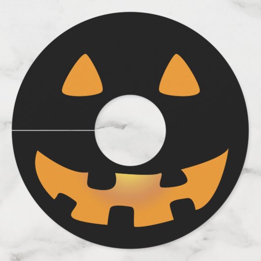 Jack o'lantern halloween wijnglaslabel (Voorkant)