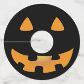 Jack o'lantern halloween wijnglaslabel (Achterkant)