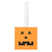 Jack O'Lantern Houten Kubus Halloween Ornament (Voorkant)