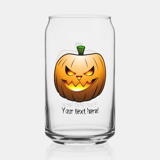 Jack O'lantern is klaar voor Halloween Blikvorm Glas (Voorkant)