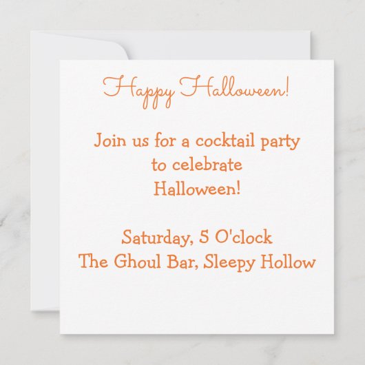 Jack O'Lantern. Kaart (Achterkant)